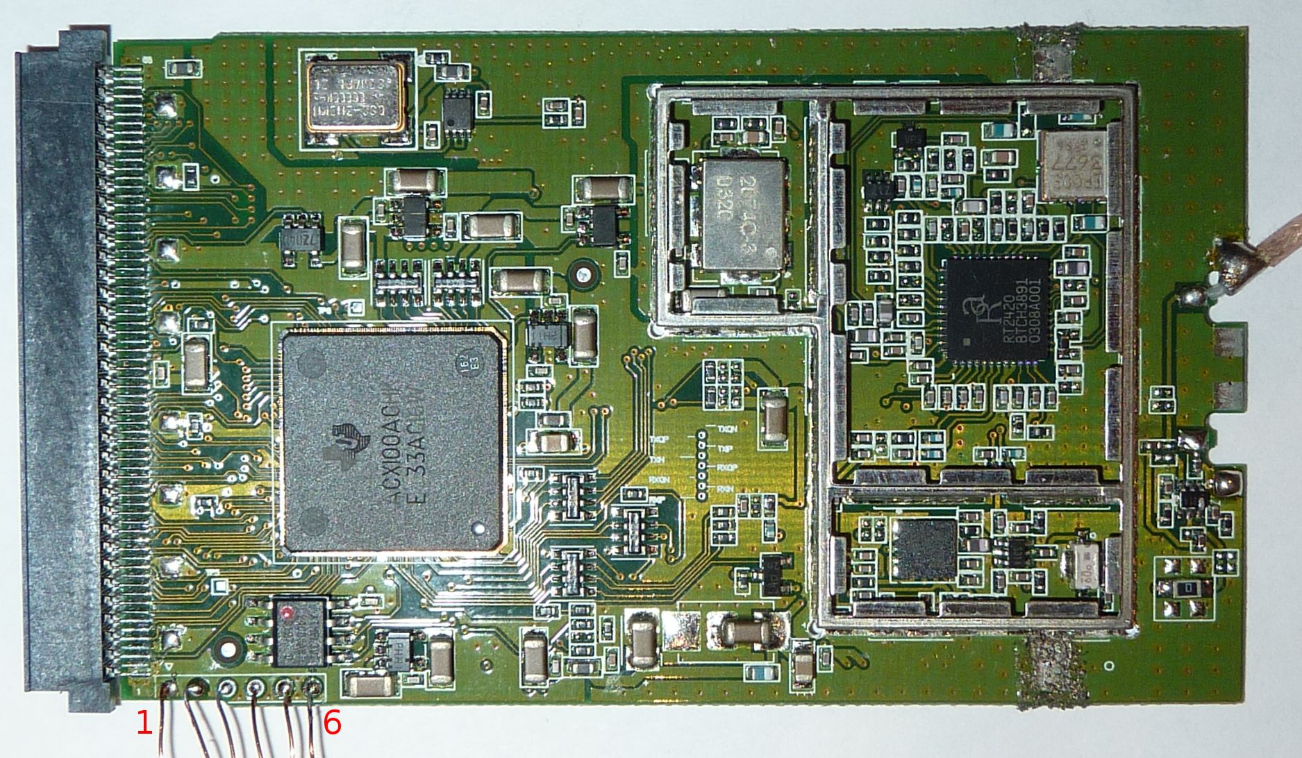 ACX100 card with JTAG header